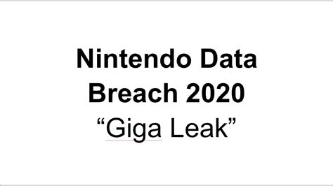 Nintendo data leak